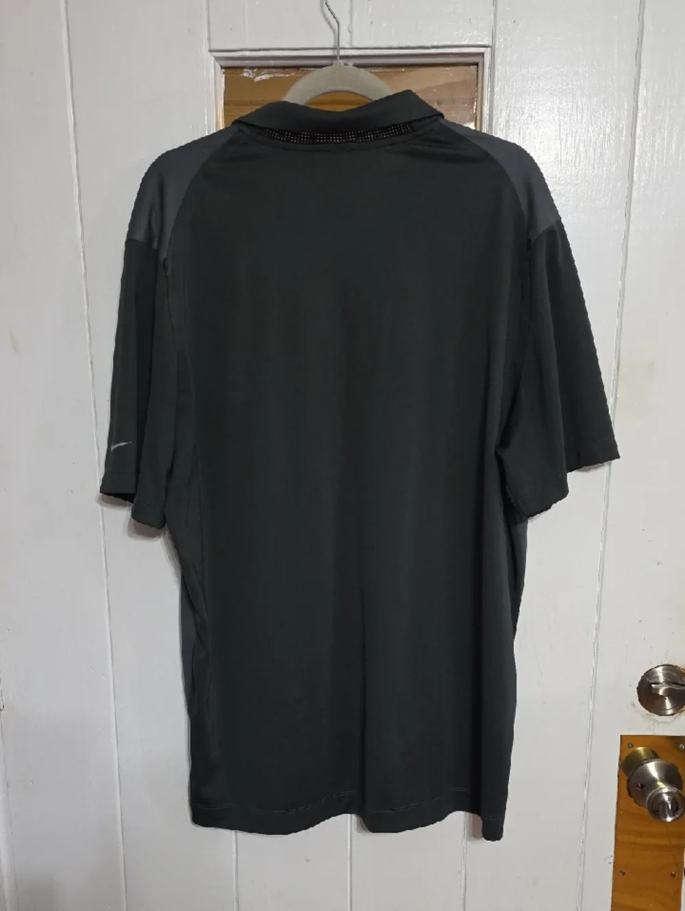 Nike Golf Tour Petformance Men's Polo Shirt Gray/Black Pocket Dri-Fit Sz XL EUC.